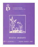 Boletín Amaranto: Año 5 Número 1